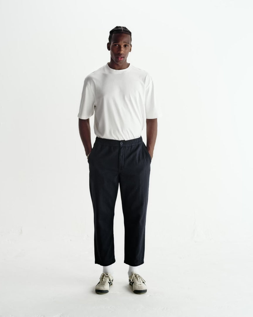 WAX London Kurt - Navy Organic Cotton Trousers